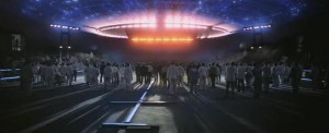 L'astronave aliena nel film di Spielberg "Incontri ravvicinati del 3° tipo"