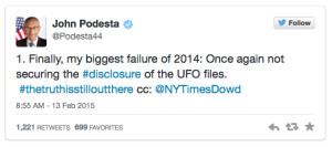 IL MESSAGGIO DI PODESTA POSTATO SU TWITTER