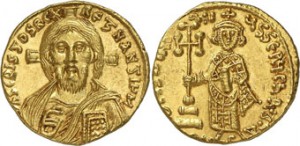 LA MONETA DEL VII SEC. CON IL VOLTO DI CRISTO