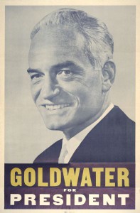 BARRY GOLDWATER IN UN POSTER PER LE PRESIDENZIALI