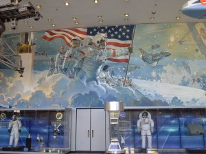 UN MURALE DIPINTO AL JOHNSON SPACE CENTRE DELLA NASA