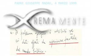 UN PASSO DELLA LETTERA AUTOGRAFA DI PADRE MADAU