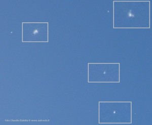 LE SFERE BIANCHE FOTOGRAFATE SOPRA SAN MARINO IL 14 MAGGIO 2017