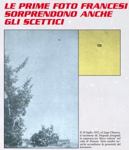 UN PRESUNTO UFO NEI CIELI FRANCESI