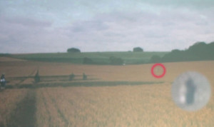DAL QUORIDIANO EXPRESS, L'INGRANDIMENTO DELLA FIGURA APPARSA IN UN CROP CIRCLE