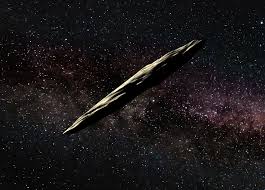 OUMUAMUA IMMAGINATO DA UN ARTISTA