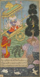 IL DEMONE RAVANA A BORDO DEL SUO CARRO VOLANTE