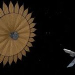 LO STARSHADE APERTO E IL TELESCOPIO SPAZIALE