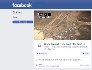 L'EVENTO CREATO SU FACEBOOK
