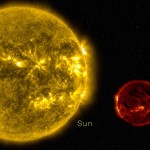 IL NOSTRO SOLE PARAGONATO AD UNA NANA ROSSA