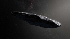 UN'IMMAGINE ARTISTICA DELL'OGGETTO INTERSTELLARE DENOMINATO OUMUAMUA