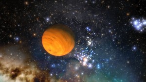 UN'IMMAGINARIO PIANETA CHE VAGA LIBERO NELLO SPAZIO