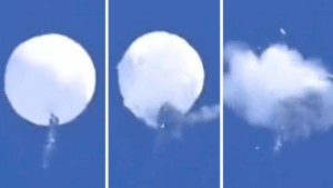 IL PALLONE SPIA CINESE FATTO ESPLODERE