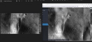 A CONFRONTO LE DUE IMMAGINI: QUELLA DETTAGLIATA E QUELLA VISIBILE SU GOOGLE MOON