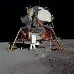 L'EAGLE DELLA MISSIONE APOLLO 11 SUL SUOLO LUNARE