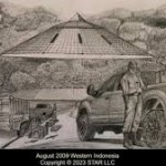 NEL DISEGNO, LA RICOSTRUZIONE DELL'UFO DI PADENG
