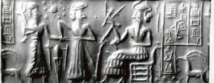UN SIGILLO SUMERO, INDICATO DA SITCHIN COME PROVA DELLE SUE TEORIE